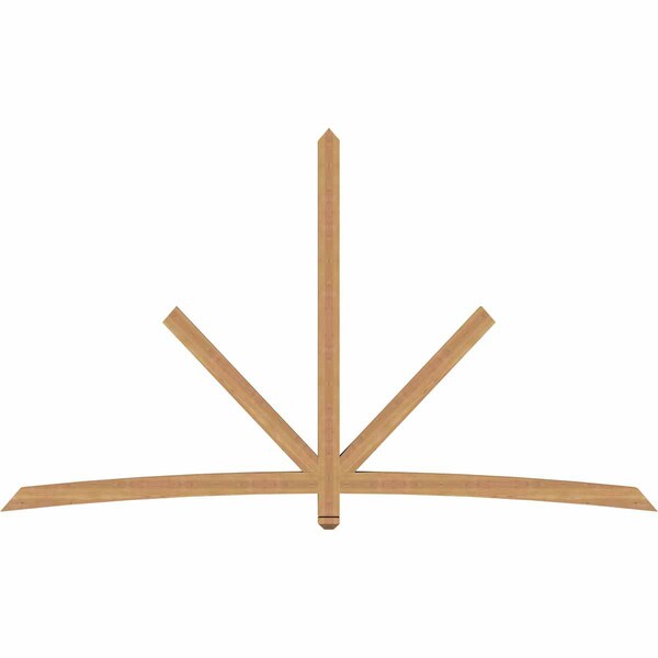 Ekena Millwork Alberta Timber Gable Bracket, Western Red Cedar, 108"W x 63"H x 3 1/2"D x 3 1/2"F, 14/12 Pitch GBW108X63X0404ALB00SWR - main